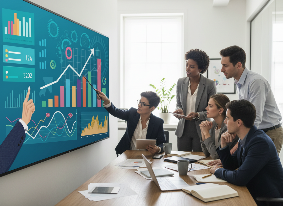 Digital Marketing Team Analyzing Performance Marketing Data