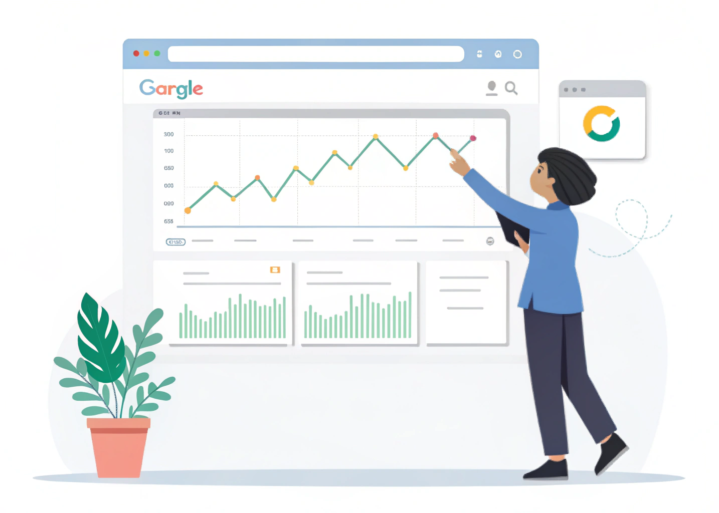 Google Search Console interface showing website performance for beginners