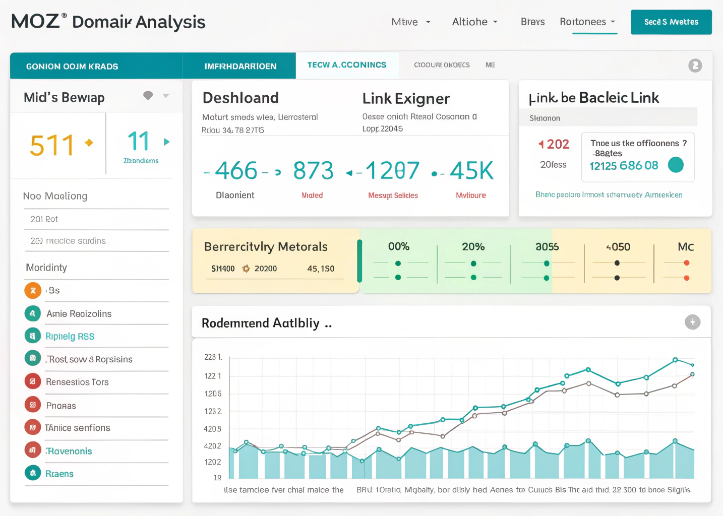 Moz Domain Authority and link profile analysis