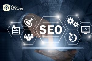Illustration showing SEO strategy planning, keyword research, and pricing breakdown—representing a complete guide to SEO charges in India for 2025.
